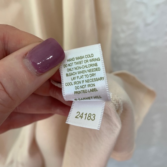 Garnet Hill 3-D Floral Embellished Cotton Tank Dress Beige Sz M - Picture 10 of 13